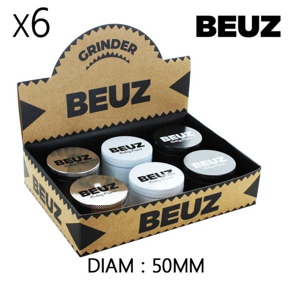 Boîte de 6 Grinders Alu 50 mm Beuz Nexius