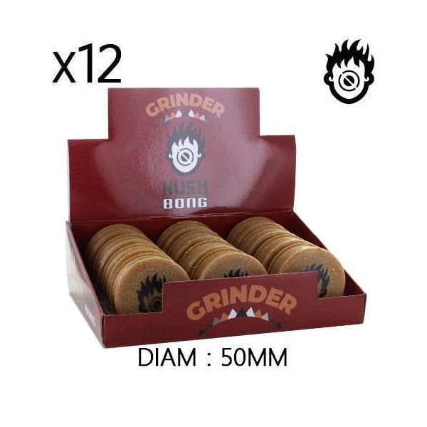 Boîte de 12 Grinders en chanvre 50 mm Kush Bong Organic