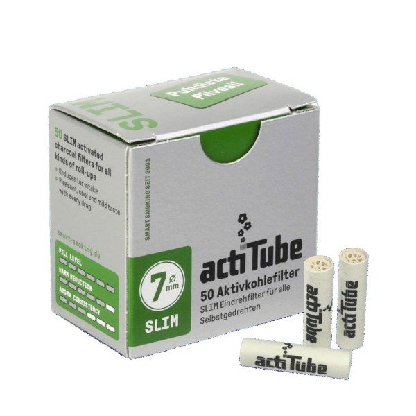 Filtre à Charbon Slim 7mm x 50pcs - ActiTube