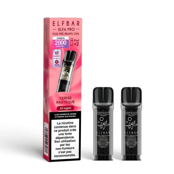 Pod pre-rempli Cerise Pasteque 2ml Elfa Pro - ElfBar (pack de 2)